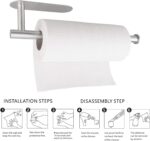 Paper Towel Holders for Kitchen,Paper Towels Bulk- Self-Adhesive Under Cabinet,Both Available in Adhesive and Screws,Stainless Steel - Image 7