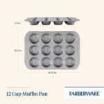 Farberware 12-c. Nonstick Nonstick Bakeware Muffin Pan, Gray - Image 3