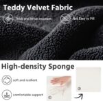 108" Cloud Sectional Couch with L-Shape Chaise,4 Seat Modern Modular Sofa with Deep Seat, Upholstered Couches for Living Room Bedroom, with Oversized Chaise Waist Pillows,No Assembly Required (Black) - Image 7