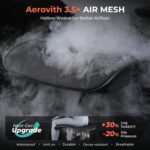 CAPOT Ergonomic Mesh Office Chair, Adjustable Lumbar High Back Desk Chair 400lbs, 4D Flip-up Arms, 3-Level Tilt Backrest, 3D Headrest, PU Wheels, Swivel Rolling Computer Seating for Long Desk Work - Image 4