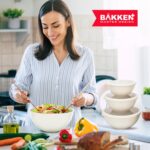 12 Piece Plastic Nesting Bowls with Lids - Mixing Bowls Set includes 6 Prep Bowls and 6 Lids, BPA-Free, Reusable Meal Prep Containers, Microwave, Freezer & Dishwasher Safe, White Cream - Image 10