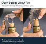 HiCoup Kitchenware Wine Opener - Professional Corkscrews for Wine Bottles w/Foil Cutter and Cap Remover - Manual Wine Key for Servers, Waiters, Bartenders and Home Use - Classic Rosewood - Image 8