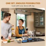 PekGema Stainless Steel Saucepan 2.5 Quart with Glass Strainer Lid, Thicken Tri-ply Full Sauce Pot, Two Side Spouts for Easy Pour, Dishwasher Safe, Induction Ready, Compatible with All Cooktops - Image 5