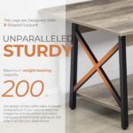 GreenForest Coffee Table with Storage, 39inch Modern 2-Tier Coffee Tables for Living Room, X-Frame Design Farmhouse Coffee Table Space Saving Living Room Small Tables, Easy Assembly, Grey Wash - Image 5