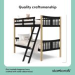 Storkcraft Caribou Twin-Over-Twin Bunk Bed (Black with Natual) – GREENGUARD Gold Certified, Converts to 2 Individual Beds - Image 4