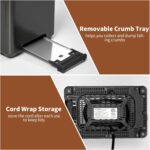 SEEDEEM Toaster 2 Slice, Touch Control Stainless Toaster LCD Display, 50% Faster Heating Speed, 1.4'' Wide Slots, More Timer Functions, Removable Crumb Tray, 1350W, Dark Metallic - Image 7