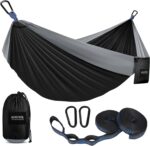 Kootek Camping Hammock 500 lbs Capacity, Portable Hammocks with Tree Straps & Attached Carry Bag, Camping Essentials Gear, Perfect for Outside Indoor Hiking Beach Backpack Travel - Image 2