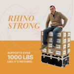 Rhino Trunk & Case Large Essential Camp/College Trunk with Wheels - Secure Dorm Storage Chest - Ideal Footlocker for Students - Strong Trunks with 1000+ Pound Sitting Capacity 32"x18"x14" (Navy Blue) - Image 10