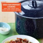 IMUSA C20666-1063310W 6-Quart Blue Speckled Enamel Stock Pot with Lid - Image 7