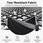 Kootek Camping Hammock 500 lbs Capacity, Portable Hammocks with Tree Straps & Attached Carry Bag, Camping Essentials Gear, Perfect for Outside Indoor Hiking Beach Backpack Travel - Image 4