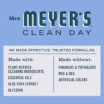 MRS. MEYER'S CLEAN DAY Liquid Dish Soap, Biodegradable Formula, Bluebell, 16 fl. oz - Pack of 3 - Image 5