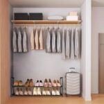 Shoe Rack - Metal Shoe Rack Organizer - Stackable Shoe Storage Shelf for Entryway, Closet, Bathroom 30cm(D) x 92cm(W) x 55cm(H) -Black (2-Tier) - Image 3