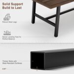 GarveeHome Industrial Dining Table for 6-8 People, 70.87" Long Wooden Kitchen Table with Sturdy Metal Frame & Rustic Brown Finish (Brown, 70.87" Long) - Image 7