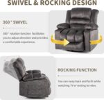 Recliner Chair Rocker Modern Ergonomic Lounge 360 Degree Swivel Single Sofa Seat Living Room Lounge Recliners on Clearance Foam Filling - Image 4