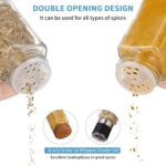 Yangbaga 24Pcs Glass Spice Jars with Labels-4OZ Wood Lid Square Spice Containers with Pepper Grinder Lids &Funnel,Seasoning Jars for Rack Cabinet Drawer - Image 5