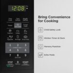 COMFEE EM720CPL-PMB Countertop Microwave Oven with Sound On/Off, ECO Mode and Easy One-Touch Buttons, 0.7 Cu Ft, Black - Image 3
