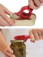 Kuhn Rikon Auto Safety Master Opener for Cans, Bottles and Jars, 9 x 2.75 inches, Red - Image 7