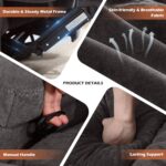 Recliner Loveseat with Cup Holders for Living Room Love Seat Manual Oversized Recliner with Ergonomic, Side Pocket for Adult - Image 7