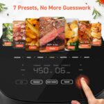 COSORI Air Fryer Pro 9-in-1, Compact 5QT, 450℉: Half Time & Chef-Grade Cook, One-Wipe Clean Glass Panel, 130+ In-App Recipes with Nutritional Info, Nonstick & Dishwasher-Safe Basket, Gray - Image 4