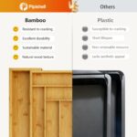 Pipishell Bamboo Silverware Organizer, Expandable Cutlery Tray, Utensil Drawer Organizer in Kitchen for Spoons Forks Knives, Multipurpose Use, Natural, Large - Image 7