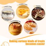 8" Round Cake Pan, 3PCS Nonstick Cake Pans with 100 PCS Parchment Paper, Carbon Steel Cake Baking Pans with Handle, Dishwasher Safe - Image 7