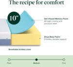ZINUS 10 Inch Queen Cooling Essential Memory Foam Mattress [NewVersion], Fiberglass Free, Medium Feel, Breathable Cooling Layers, Certified Safe Materials - Image 5