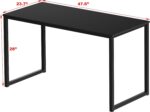 SHW Mission 48-Inch Home Office Computer Desk, Black - Image 4