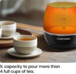 Chefman Electric Kettle with Tea Infuser, 1L 1500W, Removable Lid for Easy Cleaning, Boil-Dry Protection, Stainless Steel Filter, BPA Free, Auto Shut Off Hot Water Boiler, Small Electric Tea Kettle - Image 5