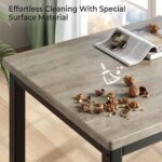 Tatub Dining Table Set for 4, 3-Piece Kitchen Table with 2 Benches, Space-Saving Dining Room Set for Breakfast Nook and Small Spaces, Grey - Image 6