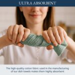 LANE LINEN Kitchen Towels Set - Pack of 12 Cotton Dish Towels for Drying Dishes, 18”x 28”, Premium Hand Towels, Tea Towel, Quick Drying Kitchen Towel Set - Olive - Image 6