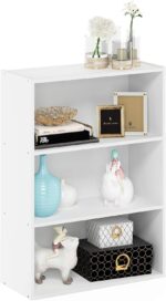 Furinno Pasir 3-Tier Open Shelf Bookcase, Plain White - Image 7