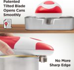 Kitchen Mama Auto Electric Can Opener: Open Your Cans with A Simple Press of Button - Automatic, Hands Free, Smooth Edge, Battery Operated, YES YOU CAN (Red) - Image 4