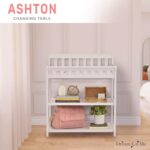 Dream On Me Ashton 2-in-1 Changing Table & Nightstand in White – Solid New Zealand Pinewood, Safety Rails, Spacious Storage Shelves & Water-Resistant Changing Pad, Converts to Nightstand - Image 8