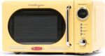 Nostalgia NRMO7YW6A Retro Compact Countertop Microwave Oven, 0.7 Cu. Ft. 700-Watts with LED Digital Display, Child Lock, Easy Clean Interior, Yellow - Image 2