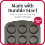 GoodCook Everyday Nonstick Steel Muffin Pan, 12 cup, Gray - Image 6