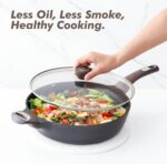 SENSARTE Nonstick Frying Pan Skillet with Lid, 12 Inch Large Deep Frying Pan, 5 Qt Non Stick Saute Pan with Cover, Induction Pan, Healthy Non Toxic Cooking Pan with Helper Handle, PFOA PFOS Free - Image 9