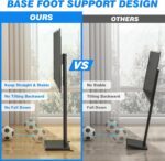 Rfiver Swivel Floor TV Stand with Mount for 32-60 inch TVs up to 88 lbs, Height Adjustable Tall TV Stand with Wood Base, Saving Space Design for Bedroom, Living Room and Corner, Max VESA 400x400mm - Image 3