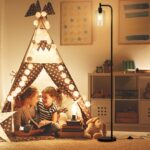 Industrial Floor Lamp with Glass Shade - Black, LED Bulbs, Foot Pedal Switch, Easy Assembly - Image 6