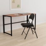 Amazon Basics Comfortable Vinyl-Padded Metal Steel Folding Chairs, Black, 4-Pack - Image 3