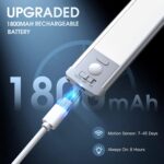 10inch Under Cabinet Lighting, 2 Pack Rechargeable Motion Sensor Light Indoor, 5 Levels Dimmable Magnetic Closet Lights, Wireless Under Counter Lights for Kitchen, Stairs - Image 6