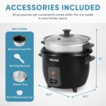 Aroma Housewares ARC-363-1NGB 3 Uncooked/6 Cups Cooked Rice Cooker, Steamer, Multicooker, 2-6 cups, Black - Image 5