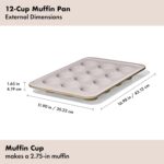 OXO Good Grips Non-Stick Pro Ceramic Coated Metal Bakeware 12 Cup Muffin Pan – Biscuit - Image 7