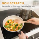 HANSGO Wooden Spoons for Cooking, 12 Inch Long Handle Wooden Cooking Mixing Oval Spoons to Baking, Stir Meals, 3PCS - Image 6