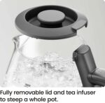 Chefman Electric Kettle with Tea Infuser, 1L 1500W, Removable Lid for Easy Cleaning, Boil-Dry Protection, Stainless Steel Filter, BPA Free, Auto Shut Off Hot Water Boiler, Small Electric Tea Kettle - Image 6