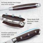 SHAN ZU Knife Set 16 pcs, Japanese Kitchen Knife with Block High Carbon Stainless Steel Ultra Sharp Knife for Kitchen, Professional Chef Knife Set with Sharpener - Image 5