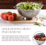 Bellemain Colander for Kitchen – 5 Qt Stainless Steel Strainer with Handle - 18/8 Pasta Strainer Bowl for Pasta, Spaghetti, Vegetables, Fruit, and Pot Draining - Stainless Steel Colander - Image 4