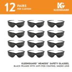 KleenGuard™ V30 Nemesis™ Safety Glasses (22475), with Anti-Fog Coating, Smoke Lenses, Black Frame, Unisex Sunglasses for Men and Women (Pack of 12) - Image 3