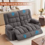 Recliner Loveseat with Cup Holders for Living Room Love Seat Manual Oversized Recliner with Ergonomic, Side Pocket for Adult - Image 9