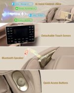 RELX Massage Chair Full Body, Zero Gravity Shiatsu Massage Chair with SL Track, Yoga Stretching, Foot Rollers, Waist Heating, AI Voice Control and Bluetooth (Venus Pro Dark Coffee) - Image 9