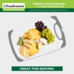 Freshware Cutting Boards for Kitchen, Chopping Board 3-Pack with Different Sizes, Juice Grooves and Non Slip Handles - Reversible, Large Cutting Board Set - Dishwasher Safe - Gray - Image 10